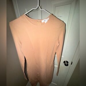 Tan Long Sleeve Dress